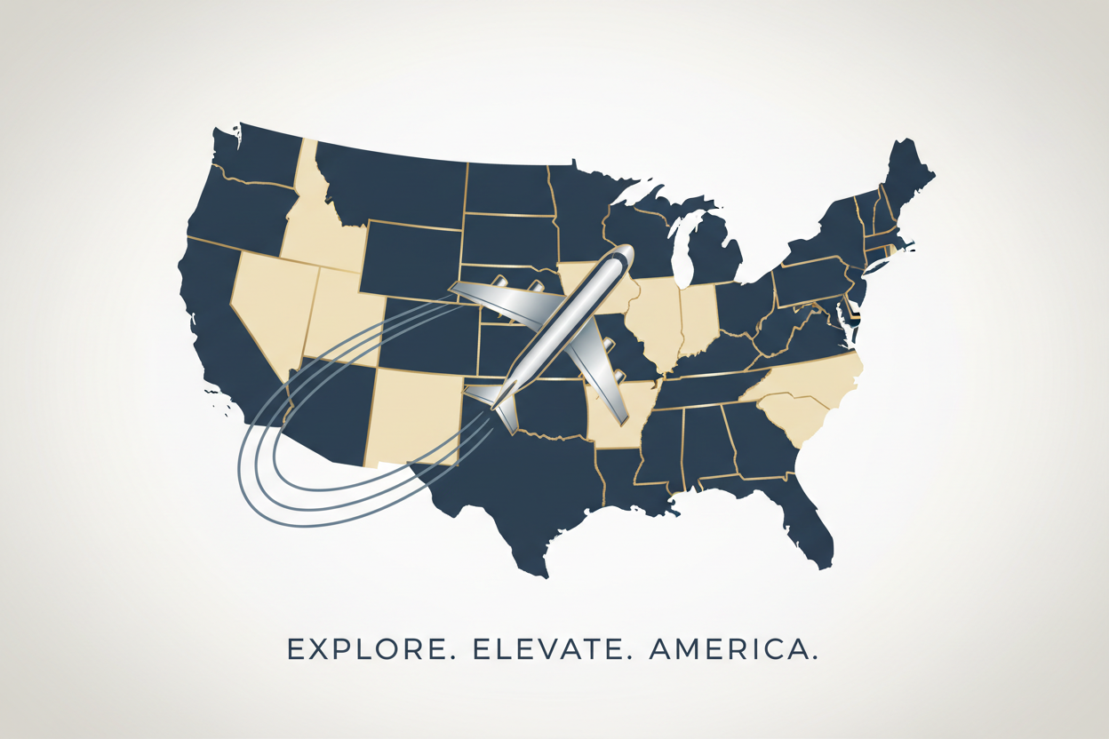 the usa with a airplane